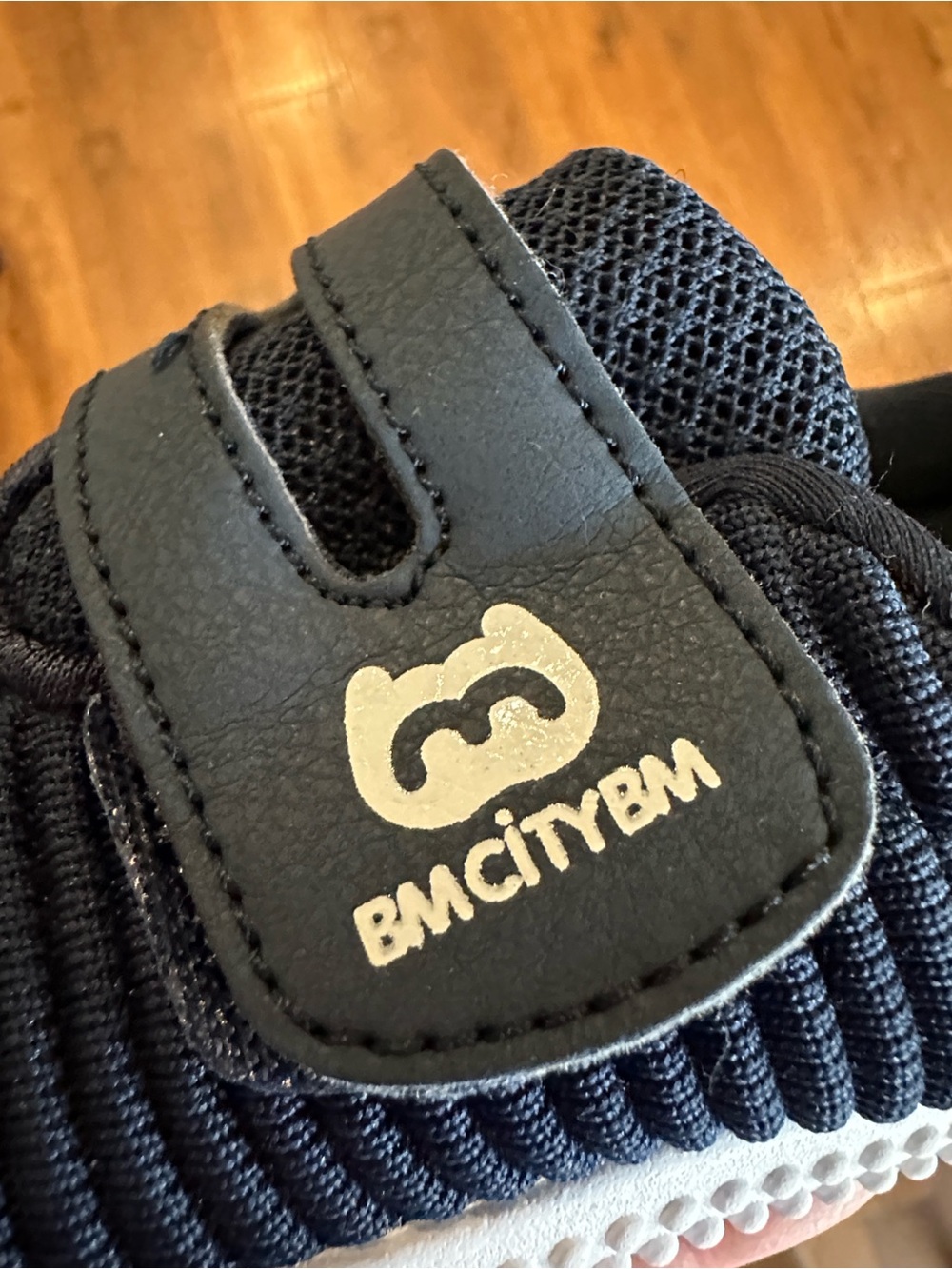 BMCITYBM Navy Kids Slip-On Sneaker with Strap